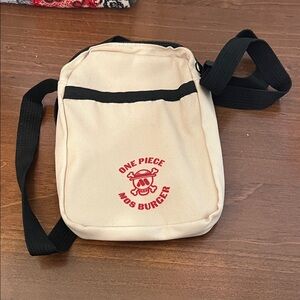 Cream and Black One Piece Mos Burger Collab Crossbody Bag from Japan